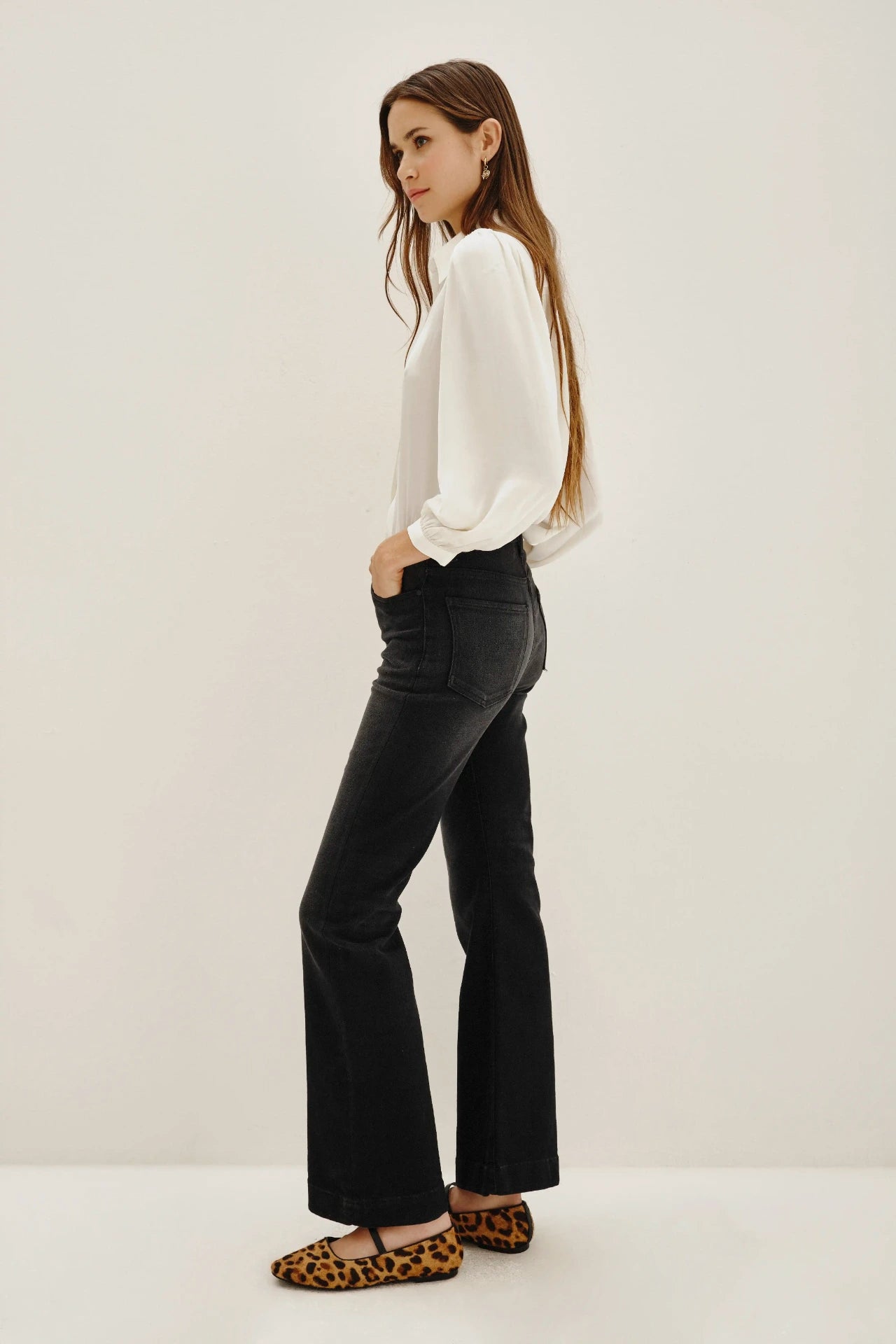 JEAN TAILOR FLOWER BLACK