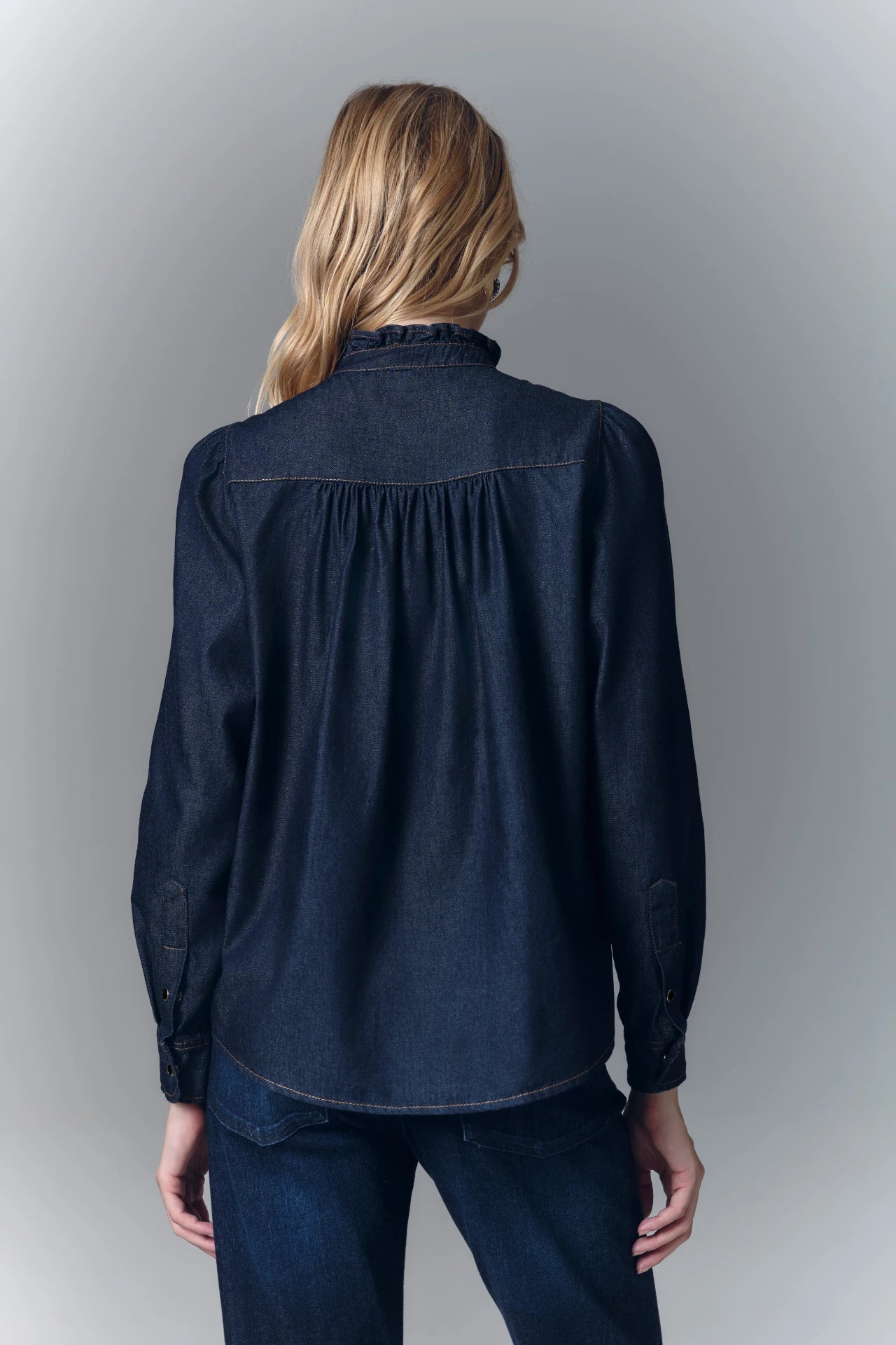 CAMISA RUFFLES DENIM
